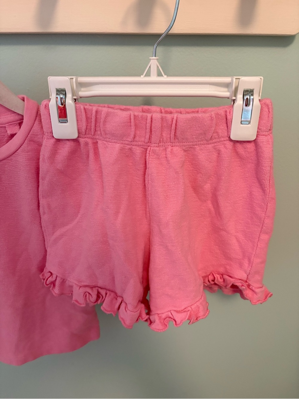 Primark Girls' Pink Ruffle Short Sleeve Matching Set - Picture 4 of 6